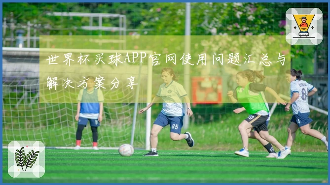 世界杯买球APP官网使用问题汇总与解决方案分享
